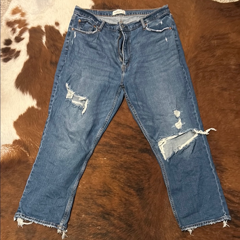 Abercrombie & Fitch Blue Straight Leg Jeans